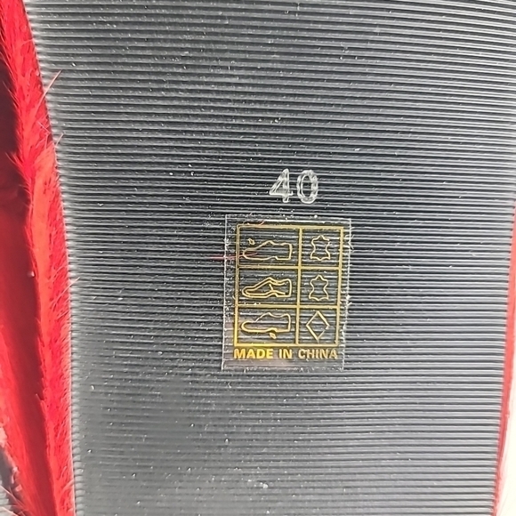 Fashion Women Red Horse Hair Shoe Fur Mules Flat Slides Flat Slipper Sz 9.5, 40 - Picture 8 of 9